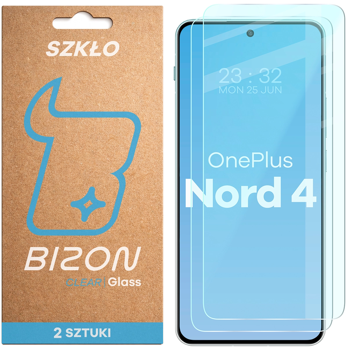 Szkło hartowane Bizon Glass Clear Duo do OnePlus Nord 4, 2 sztuki